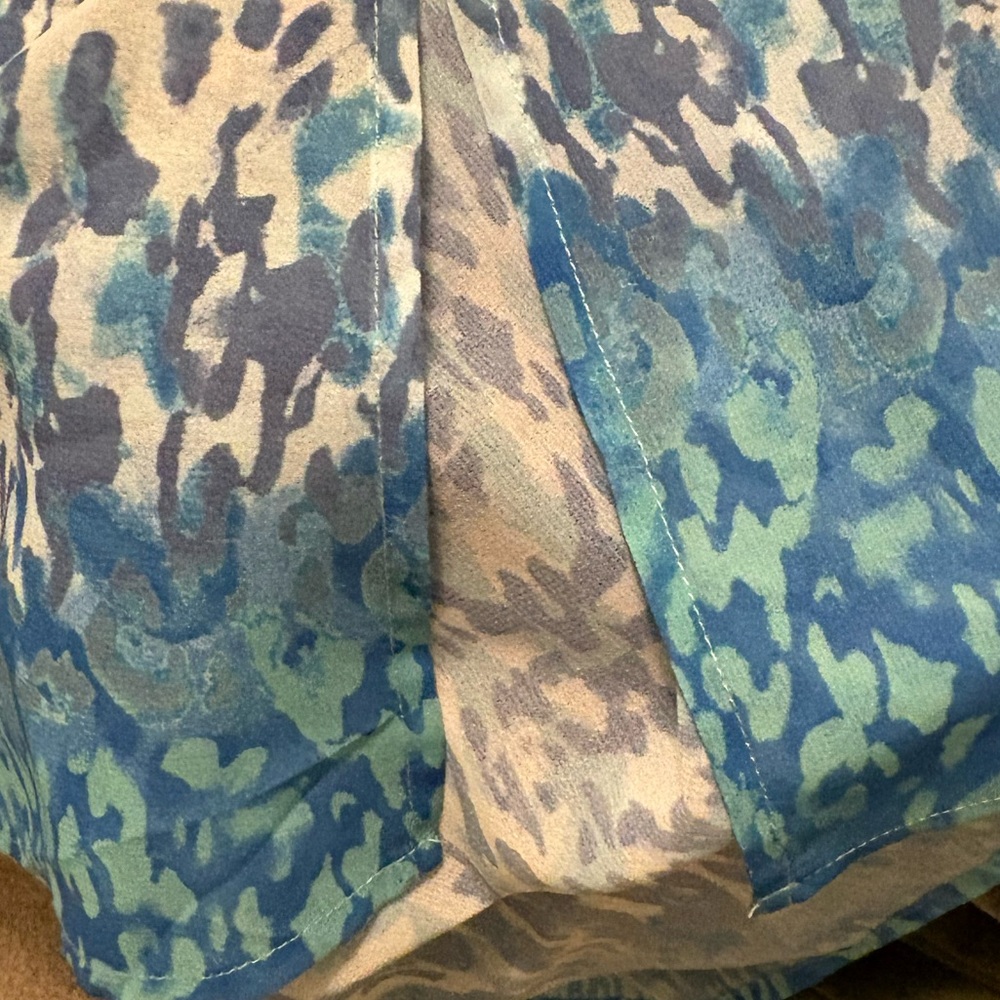 NWOT Chico’s Embellished Sheer Tunic Blue Paisley Boho Top Size 3 XL 16/18 - Picture 10 of 11